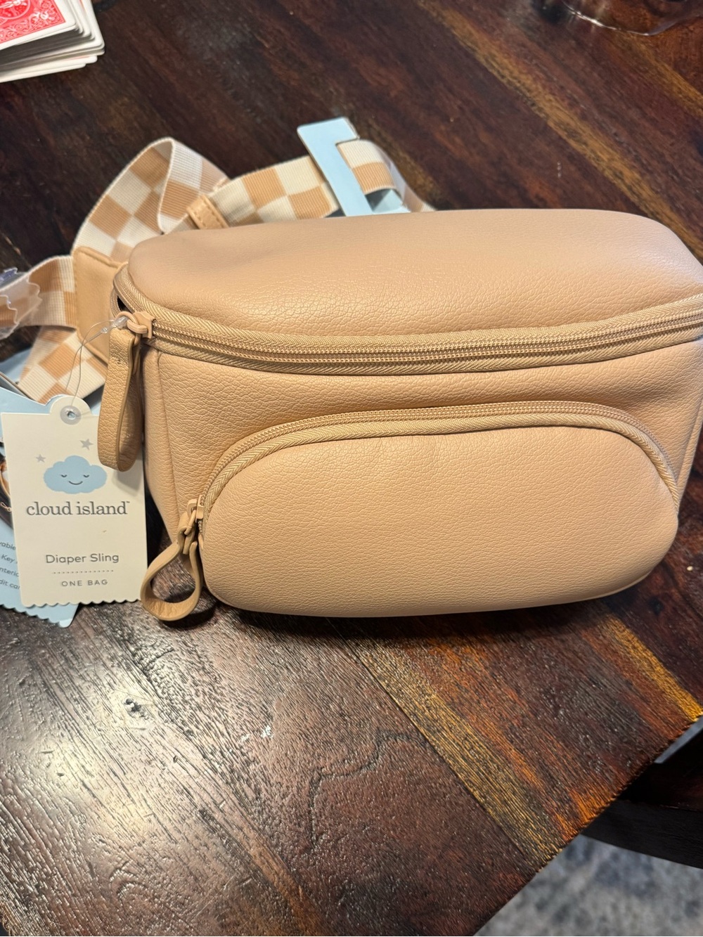 cloud island beige Diaper Sling Bag NWT